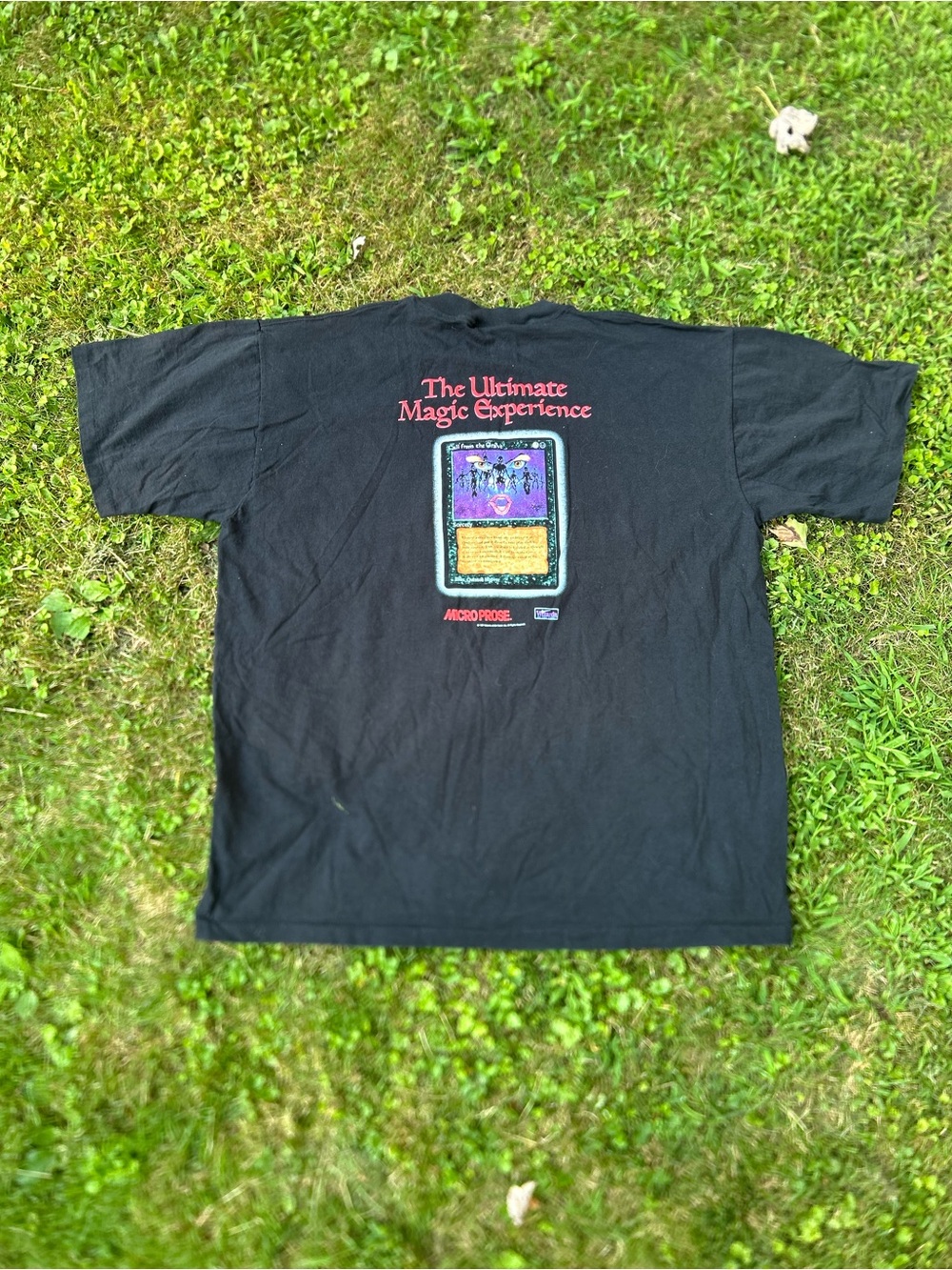 vintage MicroProse Magic The Gathering promotional t-shirt "Call from the Grave”